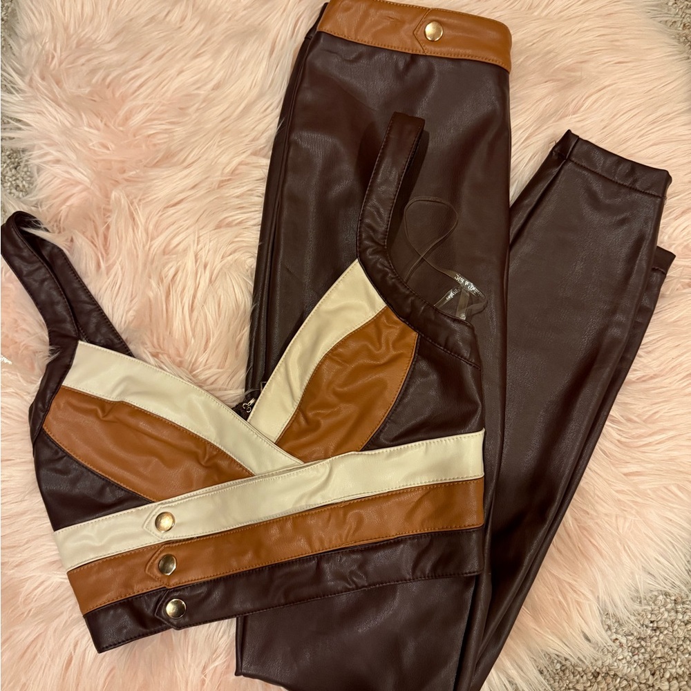 Hot&Delicious Stylish Brown and Cream Women's Set